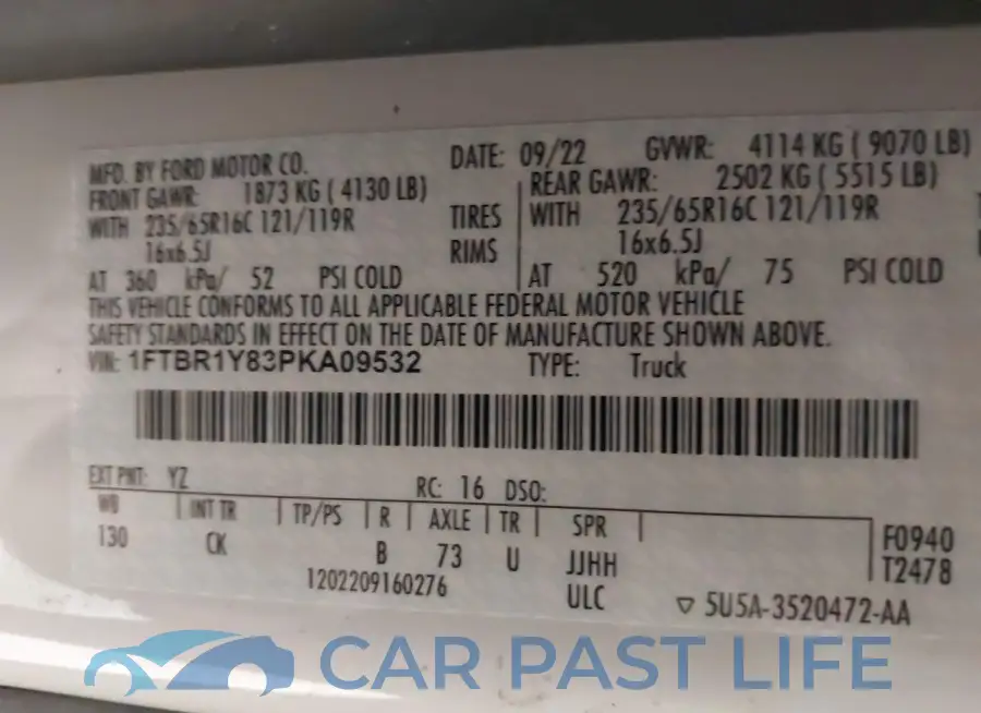1FTBR1Y83PKA09532# 9