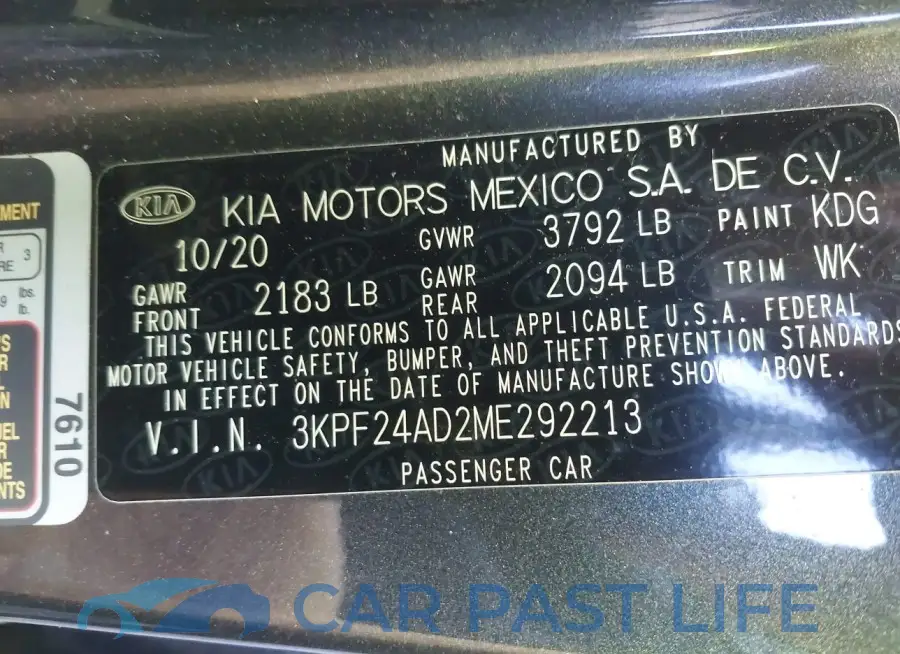 3KPF24AD2ME292213# 9