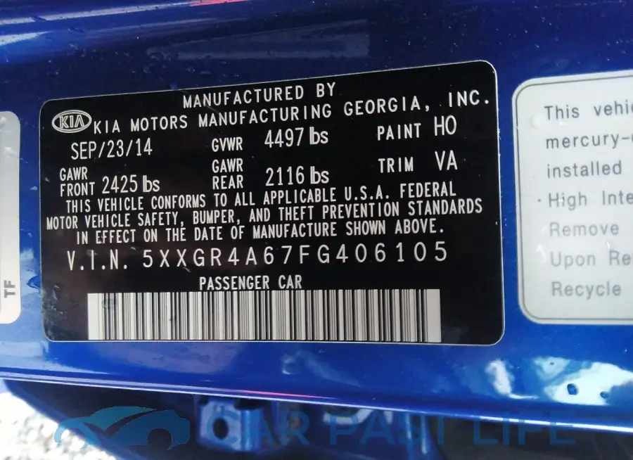 5XXGR4A67FG406105# 9