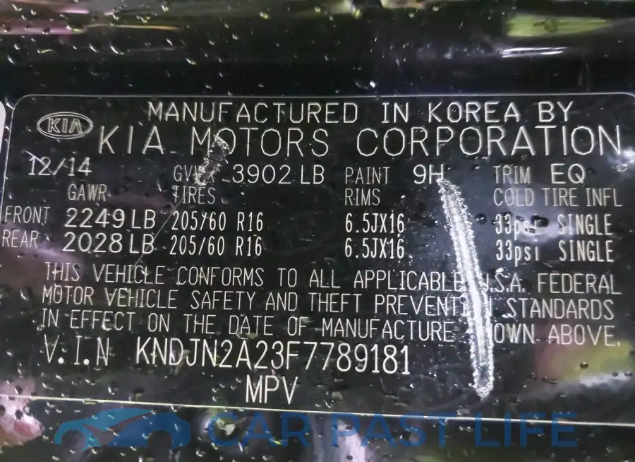 KNDJN2A23F7789181# 9