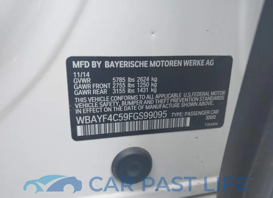 WBAYF4C59FGS99095# 9
