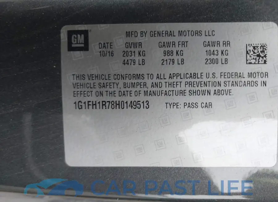 1G1FH1R78H0149513# 9