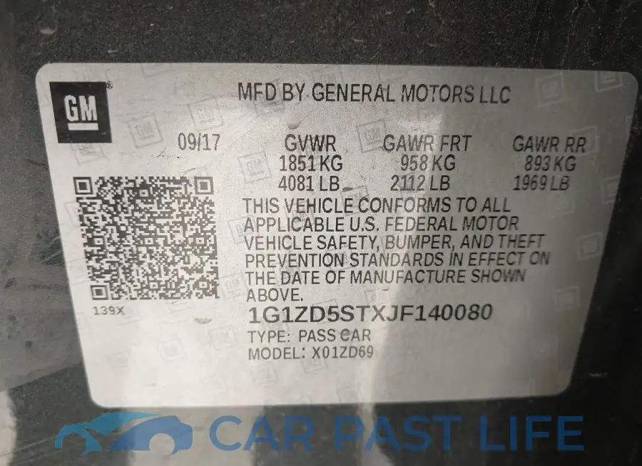 1G1ZD5STXJF140080# 9
