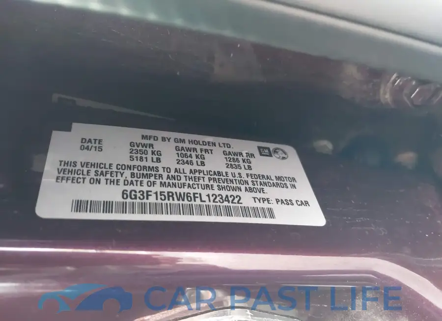 6G3F15RW6FL123422# 9