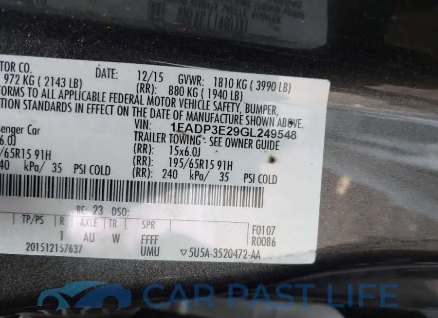 1FADP3E29GL249548# 9