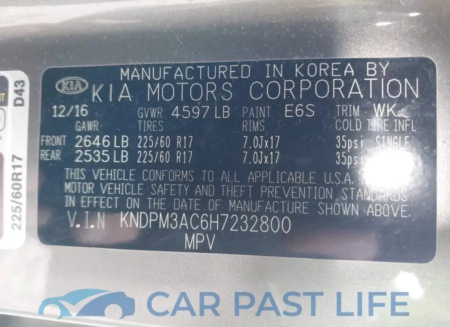 KNDPM3AC6H7232800# 9