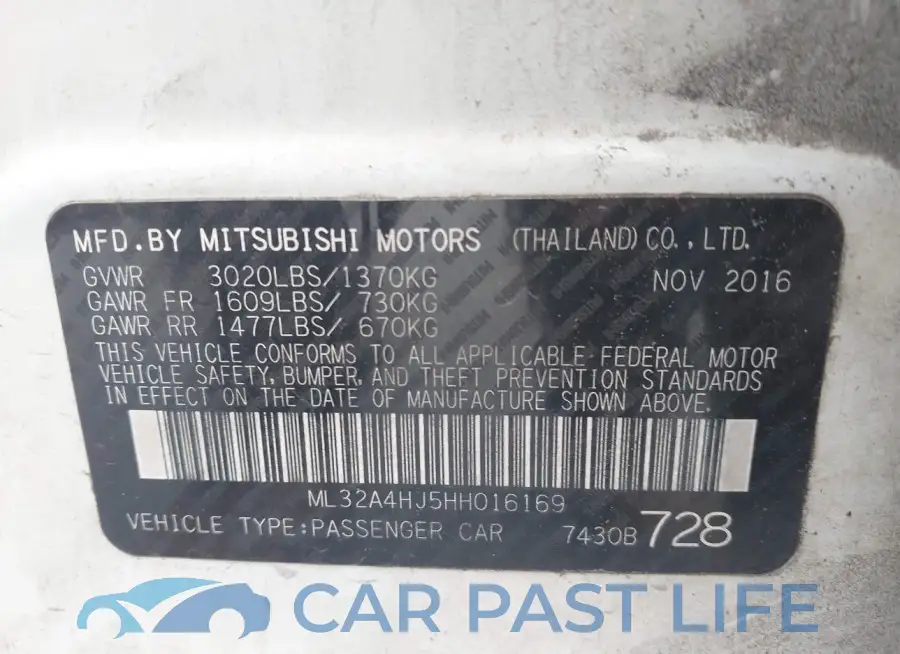 ML32A4HJ5HH016169# 9