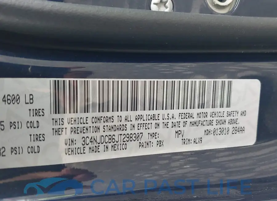 3C4NJDCB6JT298307# 9