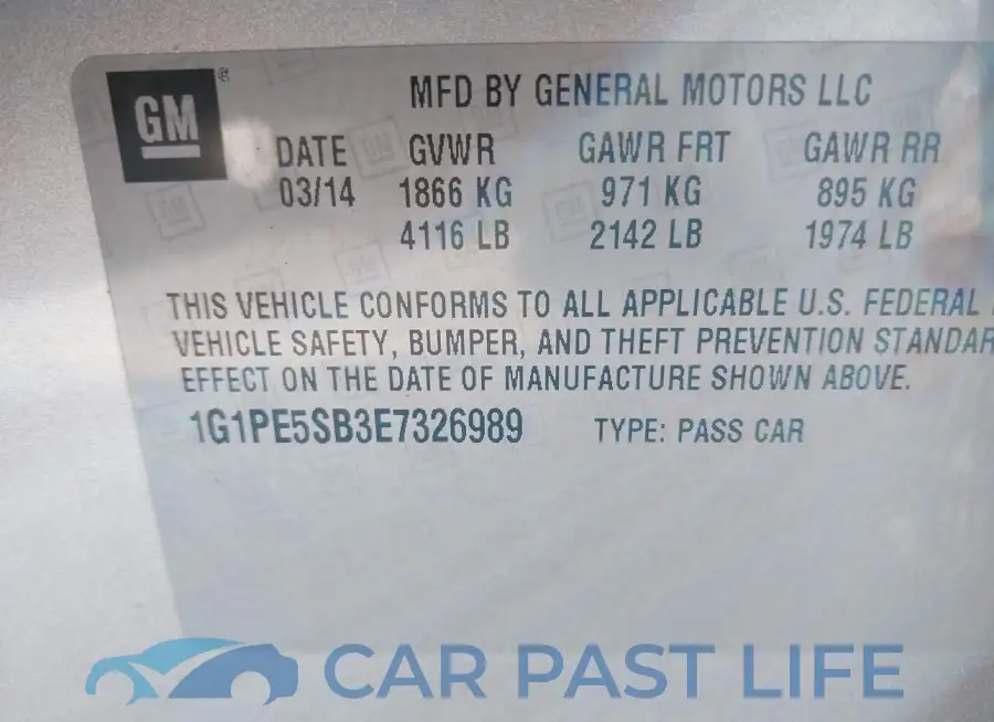 1G1PE5SB3E7326989# 9