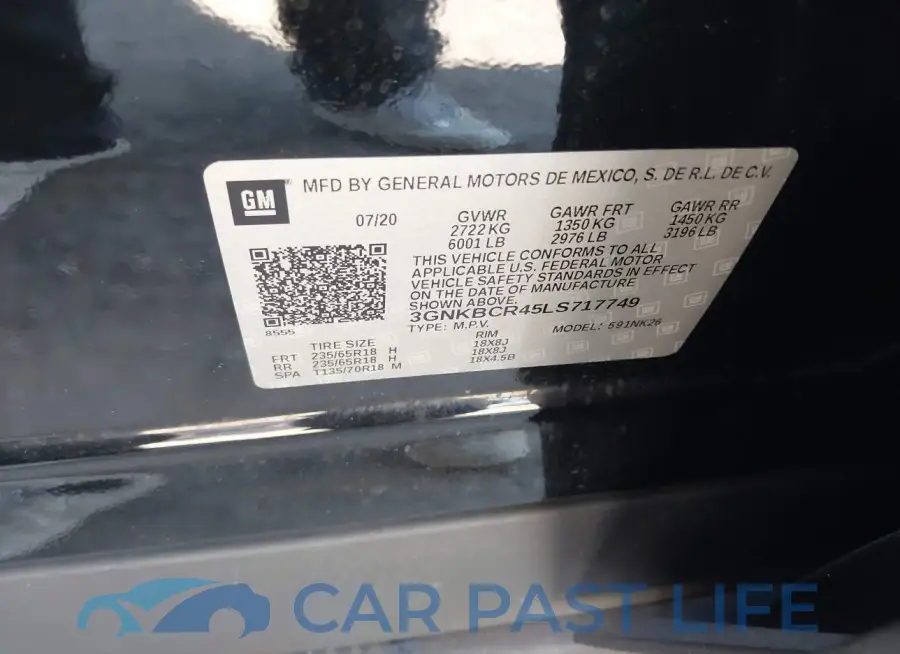 3GNKBCR45LS717749# 9