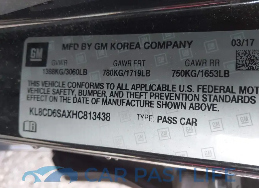 KL8CD6SAXHC813438# 9