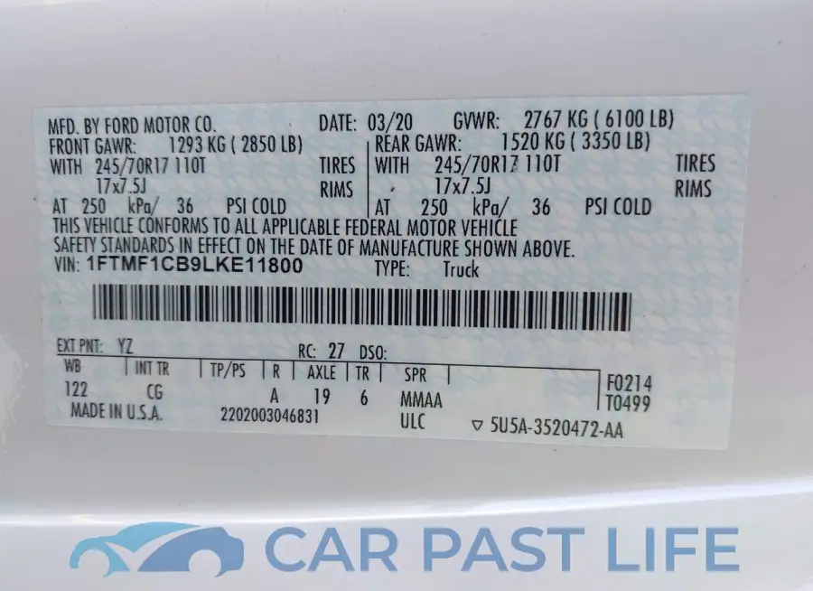 1FTMF1CB9LKE11800# 9