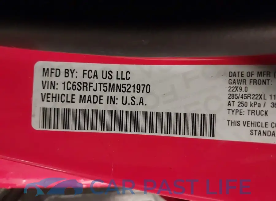 1C6SRFJT5MN521970# 9