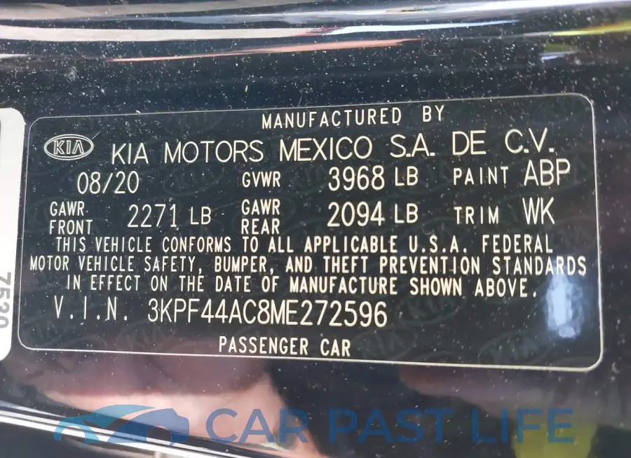 3KPF44AC8ME272596# 9