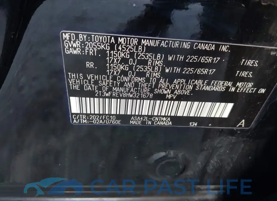 2T3WFREV8HW321678# 9