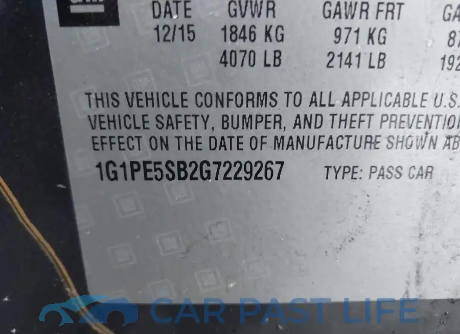 1G1PE5SB2G7229267# 9