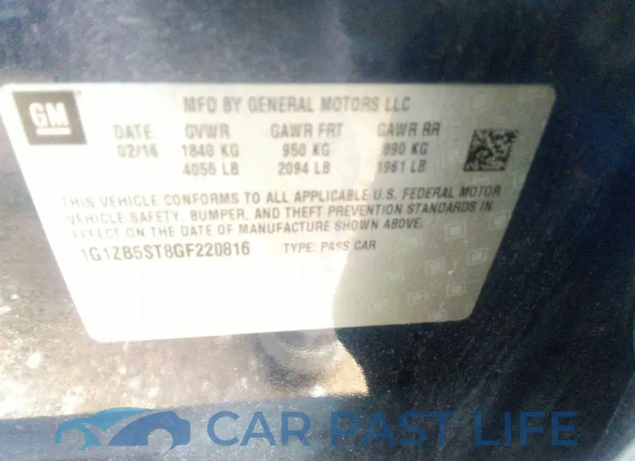 1G1ZB5ST8GF220816# 9