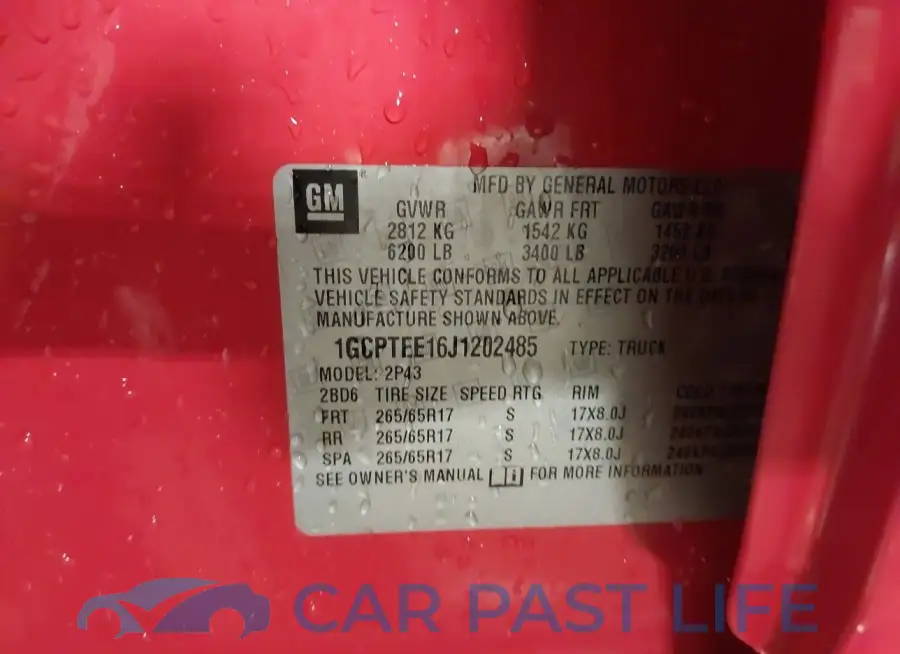 1GCPTEE16J1202485# 9