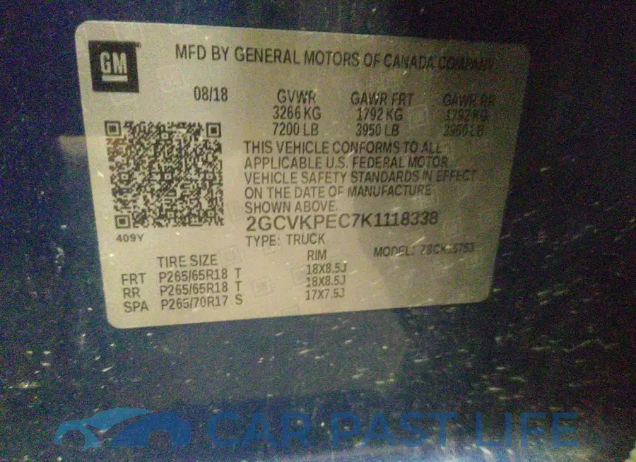 2GCVKPEC7K1118338# 9
