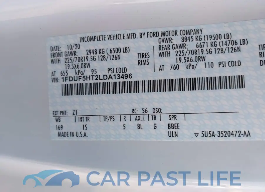 1FDUF5HT2LDA13496# 8