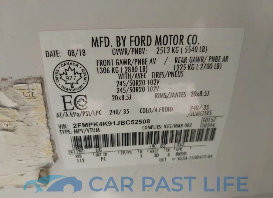 2FMPK4K91JBC52508# 9