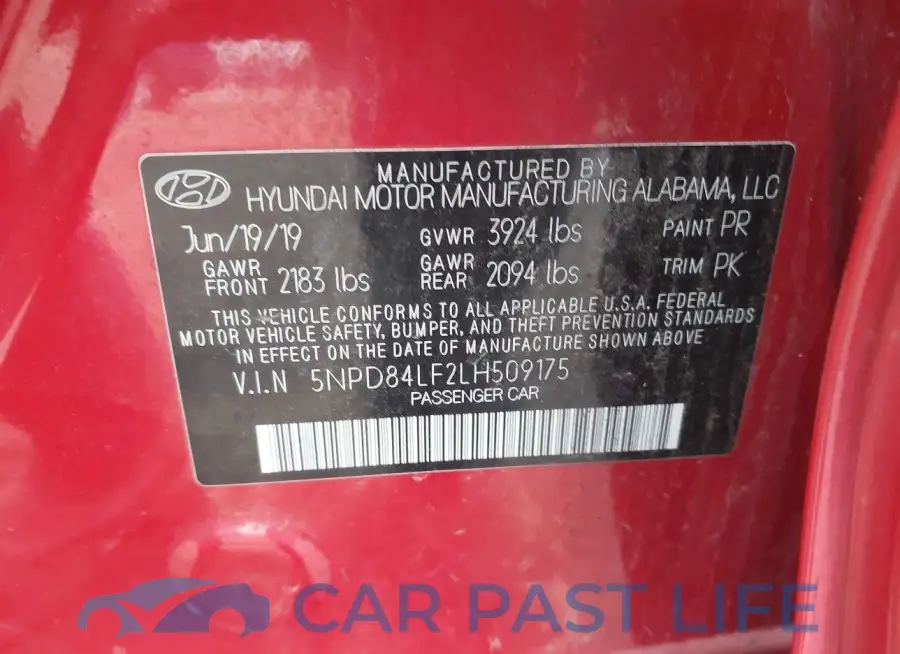 5NPD84LF2LH509175# 9