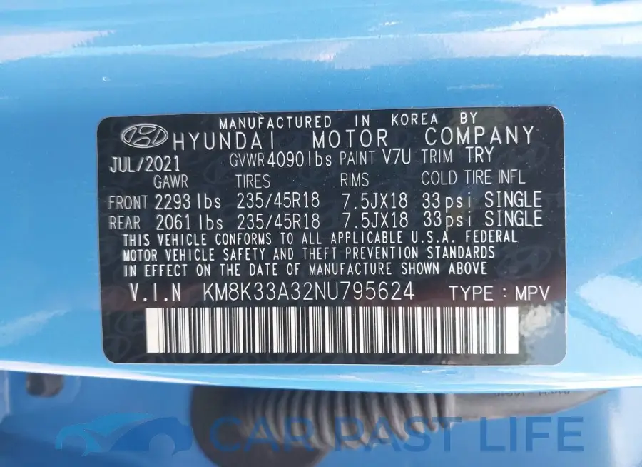 KM8K33A32NU795624# 9