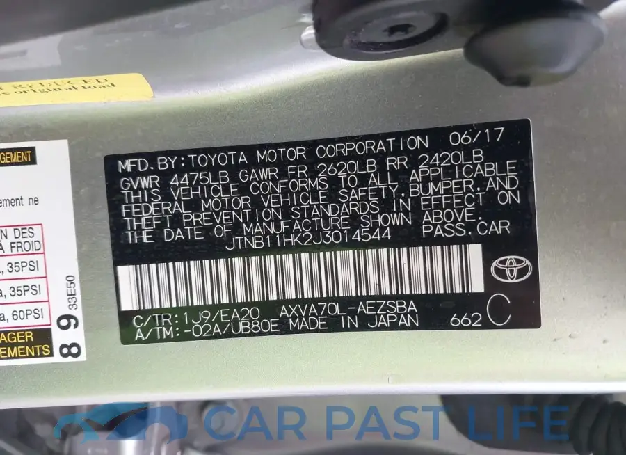 JTNB11HK2J3014544# 9