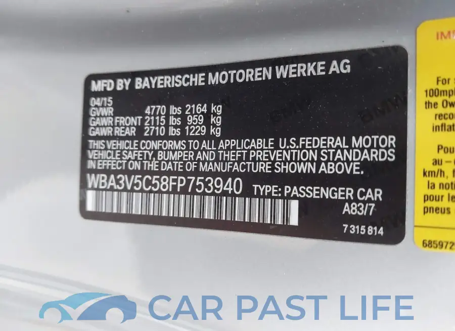 WBA3V5C58FP753940# 9