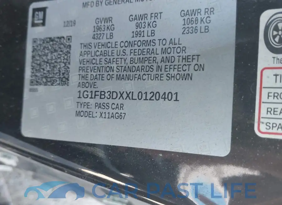 1G1FB3DXXL0120401# 9