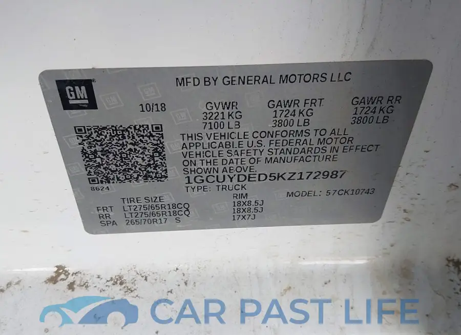 1GCUYDED5KZ172987# 9