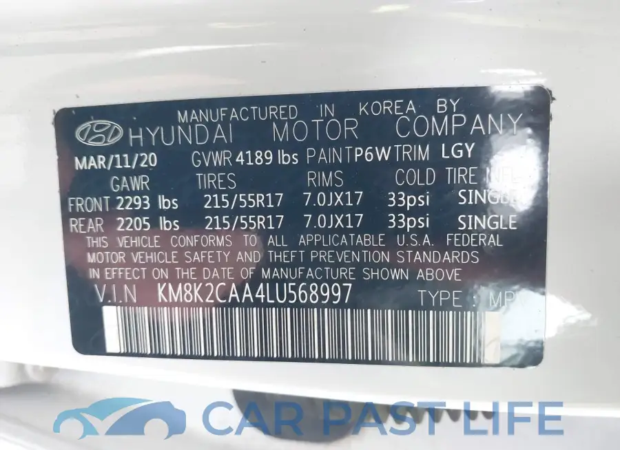 KM8K2CAA4LU568997# 9