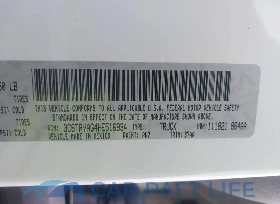 3C6TRVAG4HE516934# 9