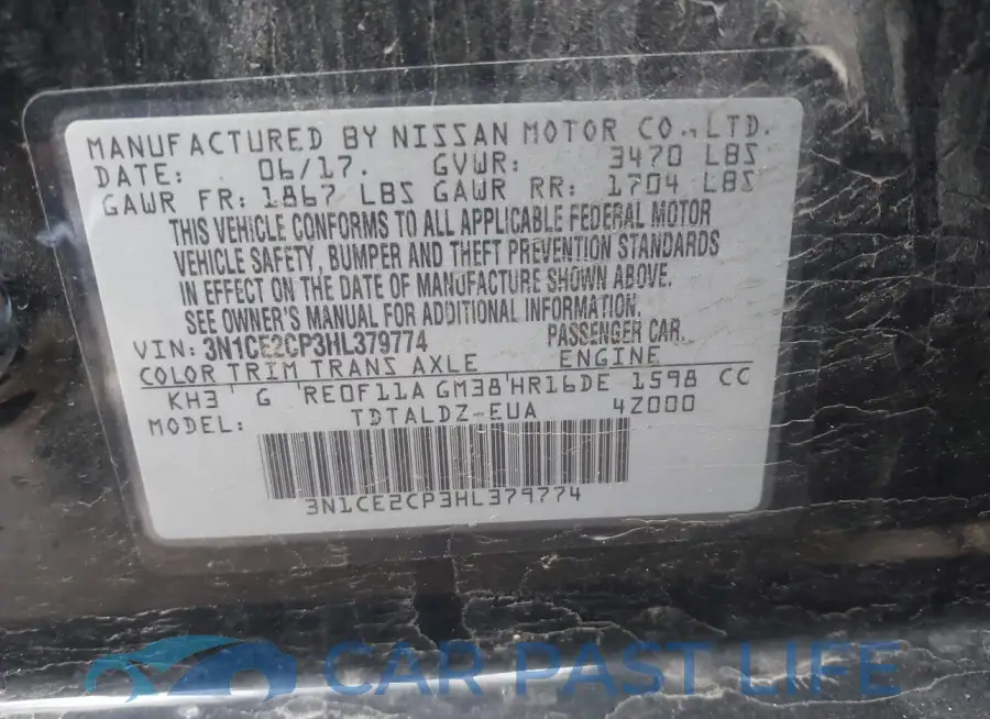3N1CE2CP3HL379774# 9