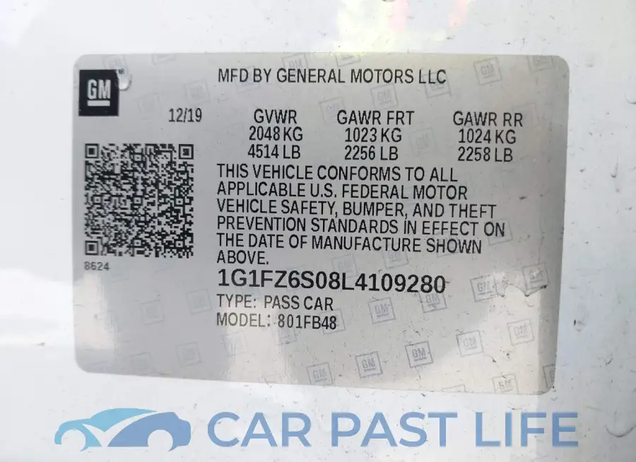 1G1FZ6S08L4109280# 9