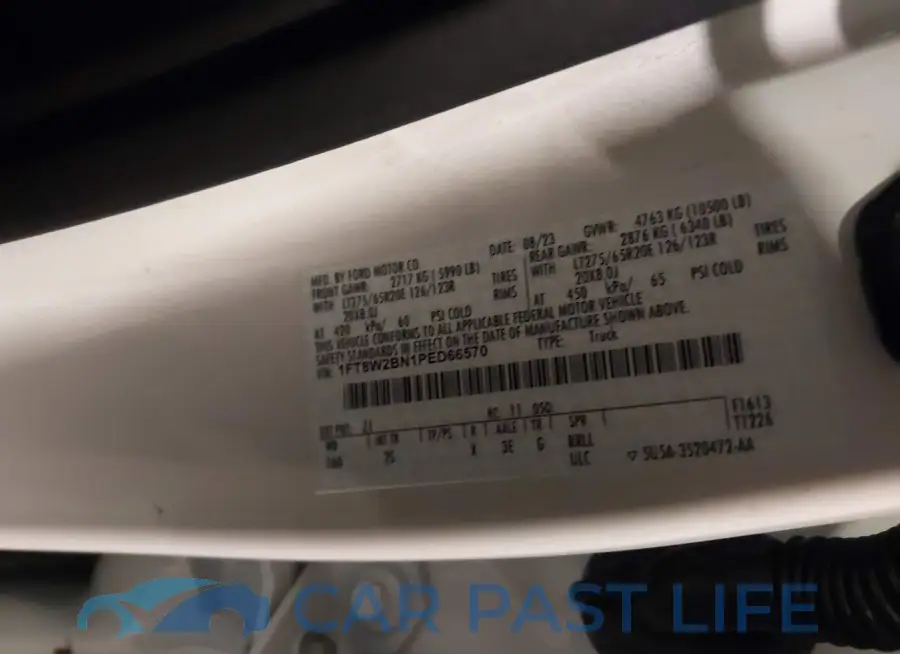 1FT8W2BN1PED66570# 9