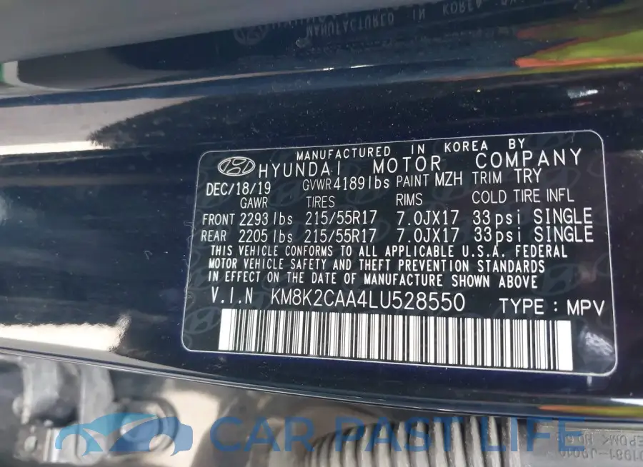 KM8K2CAA4LU528550# 9