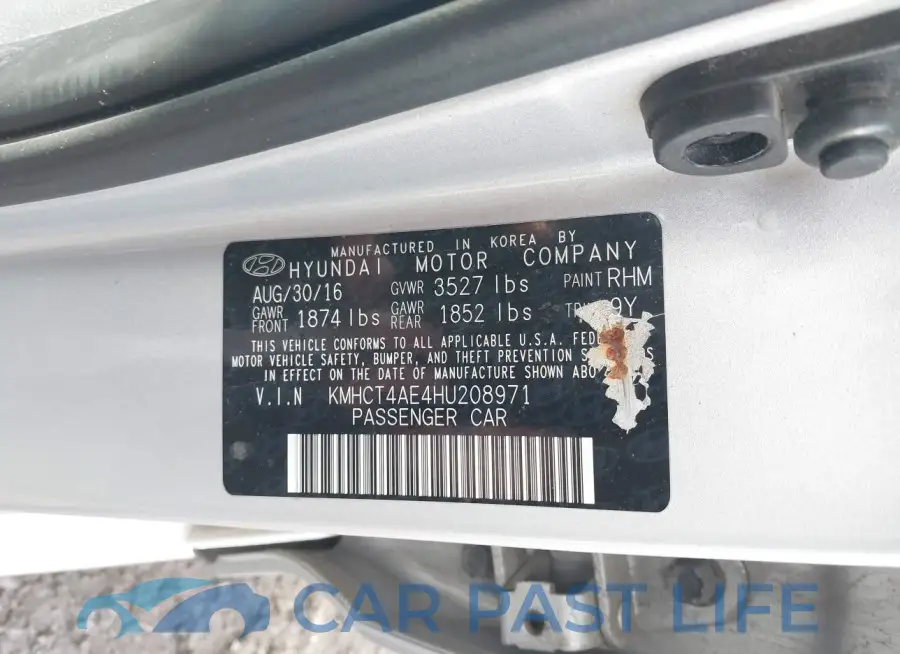KMHCT4AE4HU208971# 9