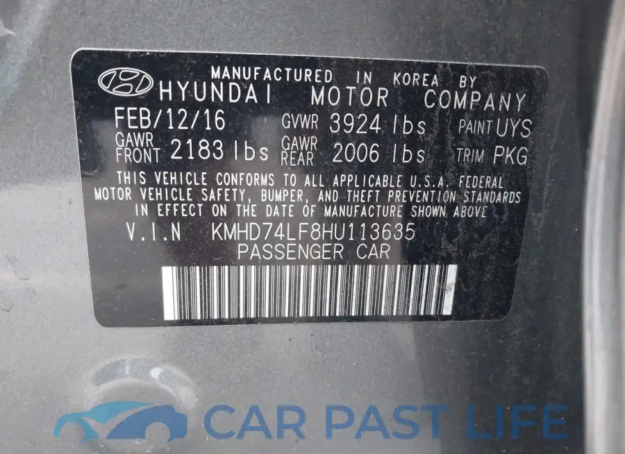 KMHD74LF8HU113635# 9