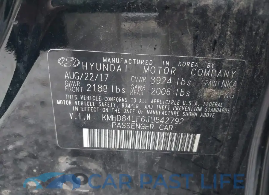 KMHD84LF6JU542792# 9