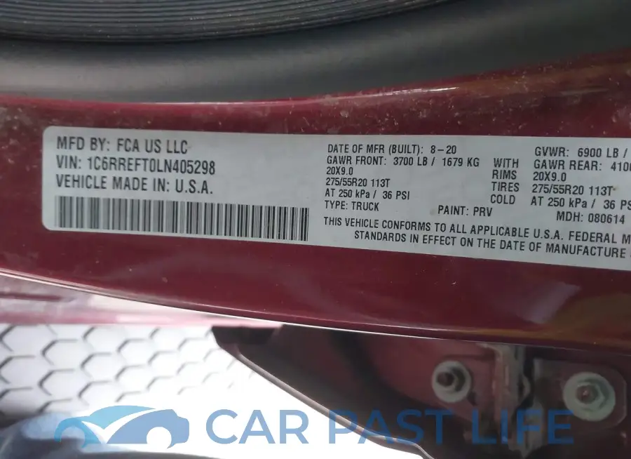 1C6RREFT0LN405298# 9