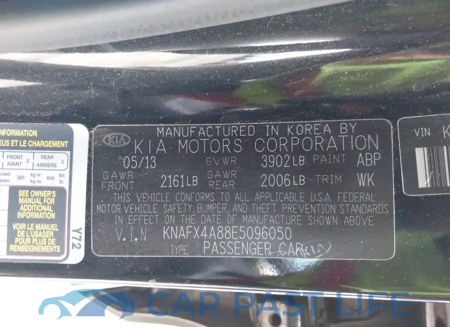 KNAFX4A88E5096050# 9