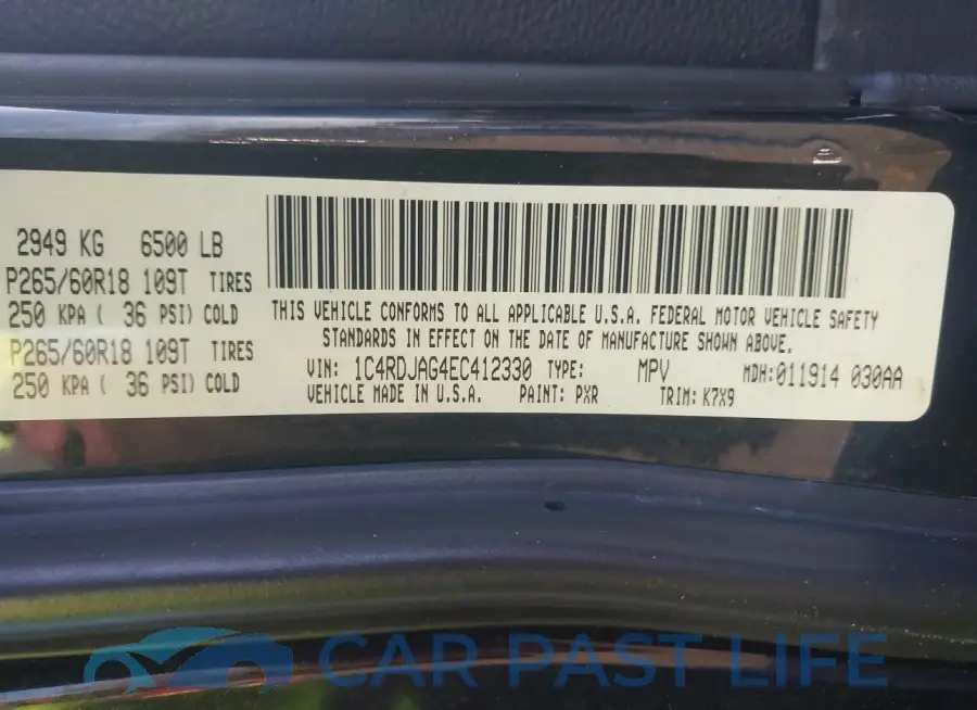 1C4RDJAG4EC412330# 9