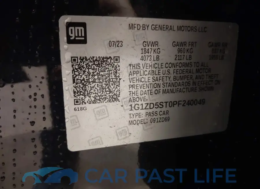 1G1ZD5ST0PF240049# 9