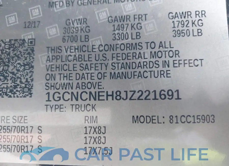 1GCNCNEH8JZ221691# 9