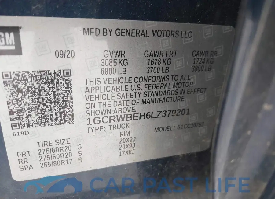 1GCRWBEH6LZ379201# 9