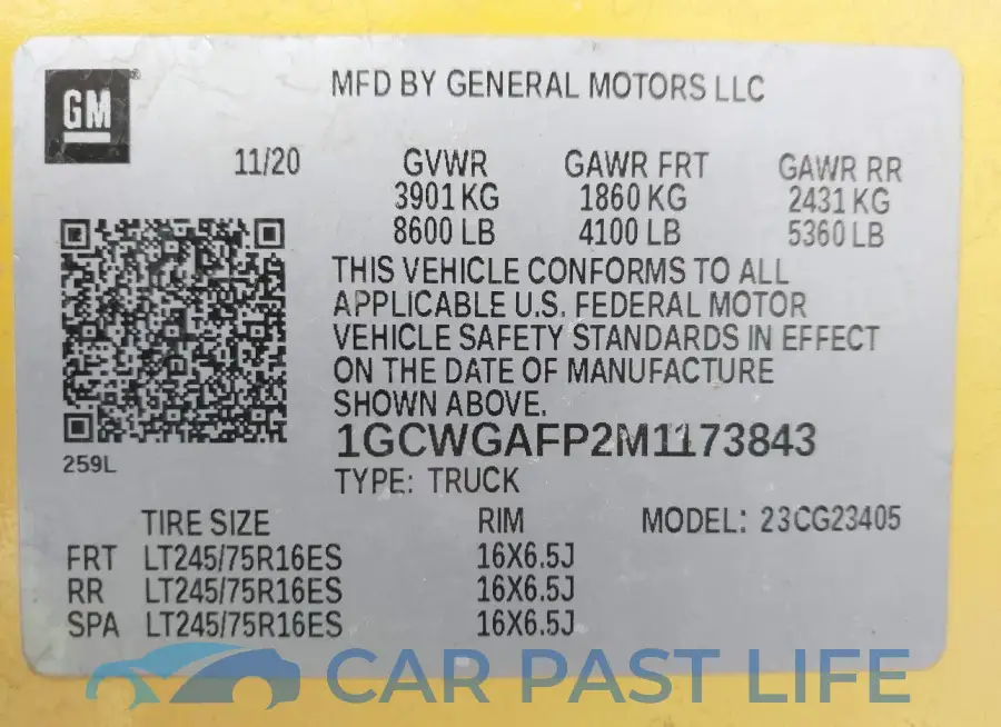 1GCWGAFP2M1173843# 9