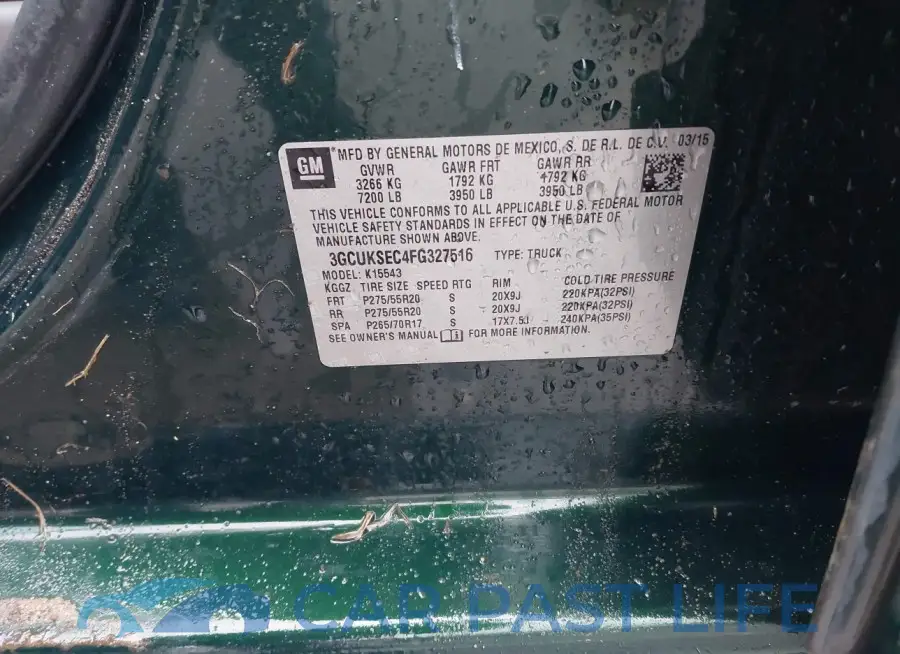 3GCUKSEC4FG327516# 9