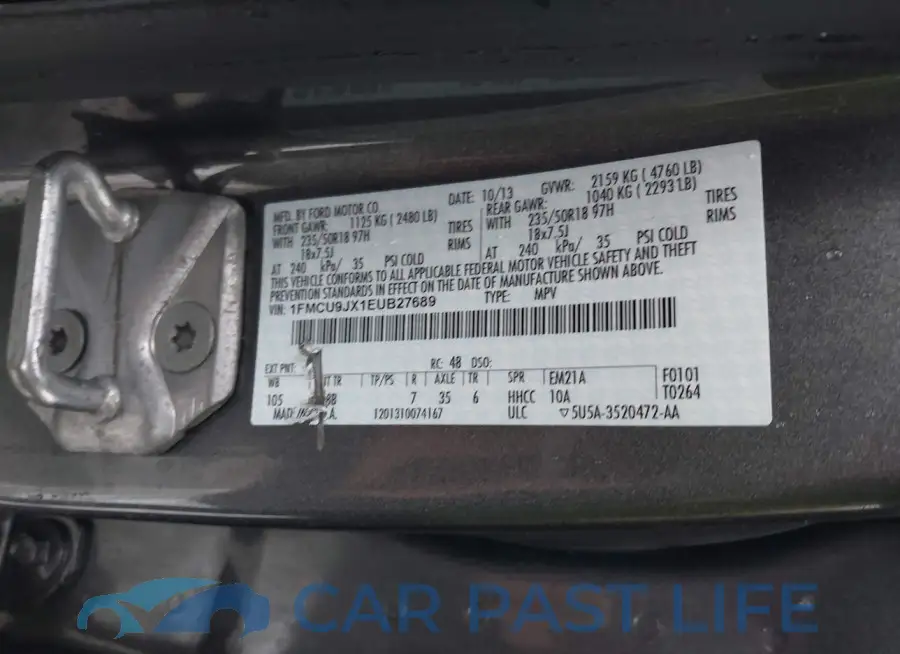 1FMCU9JX1EUB27689# 9