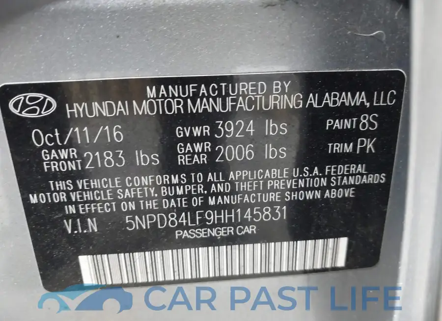 5NPD84LF9HH145831# 9